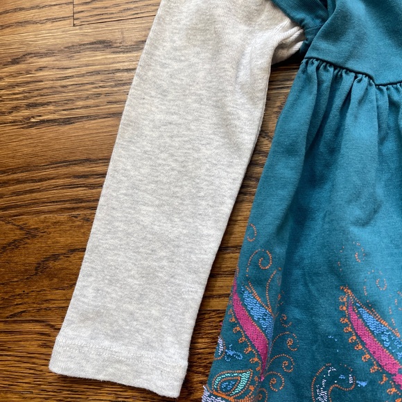 Tea Collection Peacock Print Dress/ Tunic Top - Picture 2 of 15